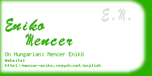 eniko mencer business card